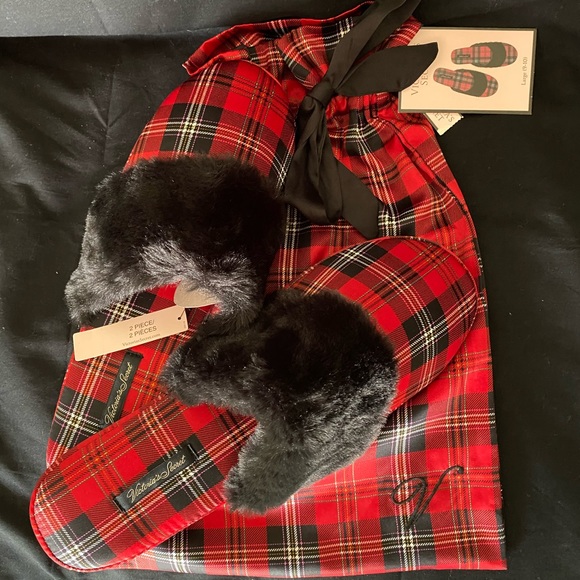 Victoria's Secret L Satin Slipper Plaid - Picture 2 of 7